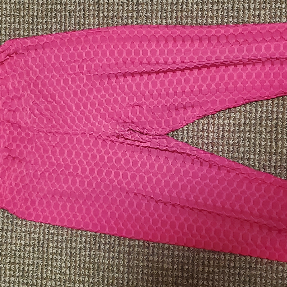 Vibrant Pink Textured Leggings